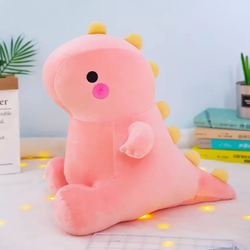 Dinosaur doll plush cute soft adults kids home room decor PINK